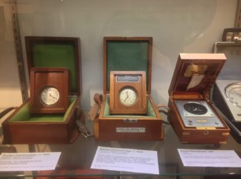 cronometers in wooden cases