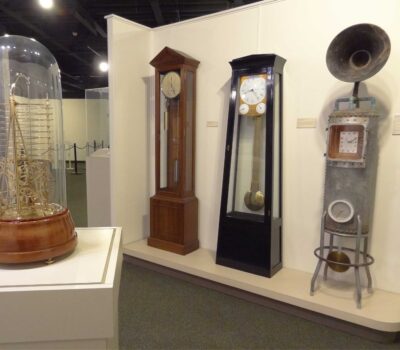 early american clock making display