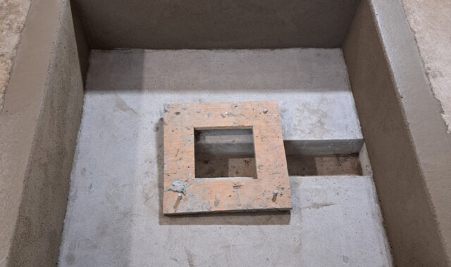 Structural support for the clock's column.