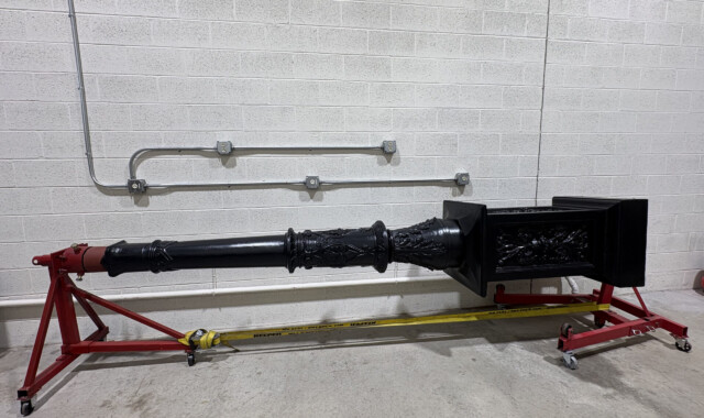 The painted base waiting for the next phase of the project.